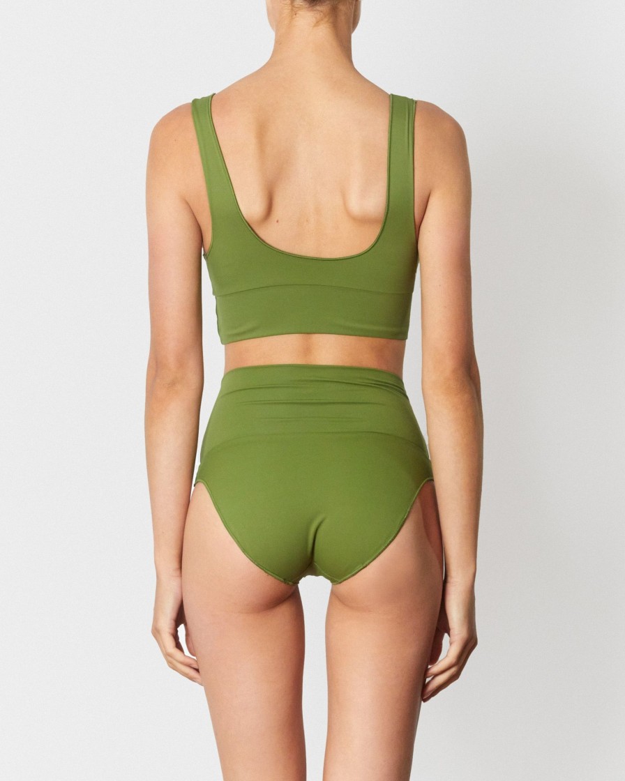 Bikini Bottoms It's Now Cool | Contour High Waist Pant - Pesto