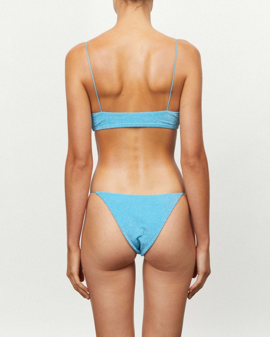 Bikini Bottoms It's Now Cool | String Pant - Turquoise Lurex