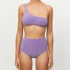 Bikini Tops It's Now Cool | Asymmetric Top - Violet Lurex