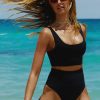 Bikini Tops It's Now Cool | Contour Crop Top - Black